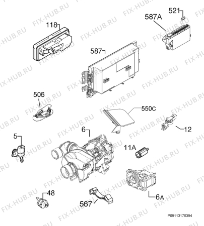 Взрыв-схема посудомоечной машины Ikea LAGAN 10279761 - Схема узла Electrical equipment 268